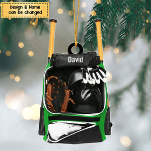 Baseball Bag 2024 Christmas Ornament - Baseball Lover Shaped Acrylic Ornament