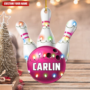 Personalized Bowling Ball Ornaments, Gifts Sports Christmas Ornaments, Bowling Player Gifts Bowling Team Gifts Bowling Christmas