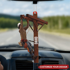 Lineman Outfit Personalized Car Ornaments - Gift For Lineman