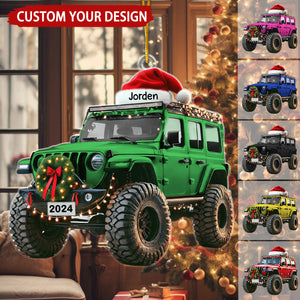 Christmas Style Off-road Car Personalized Christmas Ornament