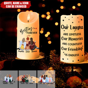 Our Laughs Are Limitless Our Memories Are Countless - Personalized LED Candle