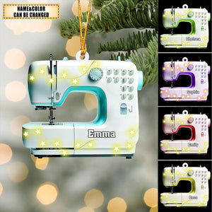 Personalized Sewing Machine Christmas Ornament for Sewing Lovers