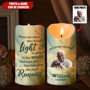 Memorial Led Candle Light Remains Forever - Personalized Photo LED Candle