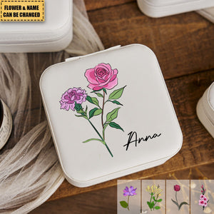 Birth Flower For Women - Personalized Jewelry Box