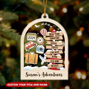 Make Every Trip An Adventure To Remember - Travel Personalized Custom Ornament - Acrylic Custom Shaped, Gift For Adventure Travel Lovers