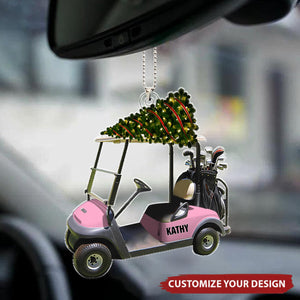 Riding Golf Personalized Ornament, Gifts For Golfer