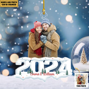 Custom Photo Couple - Personalized Acrylic Ornament