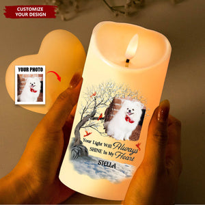 Custom Photo A Companion Is Gone, But The Memory Lives On - Memorial Personalized LED Candle