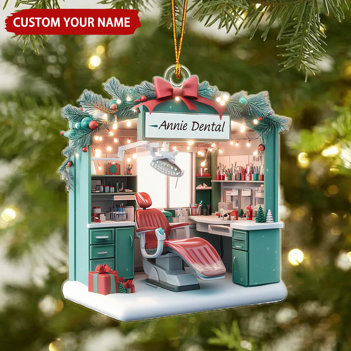 Dental Hygiene Personalized Christmas Ornament