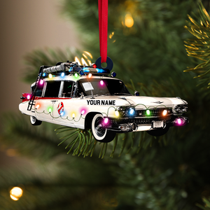 Personalized Classic Car Ornament - Custom Name And Number Christmas Tree Decor For Car Lovers